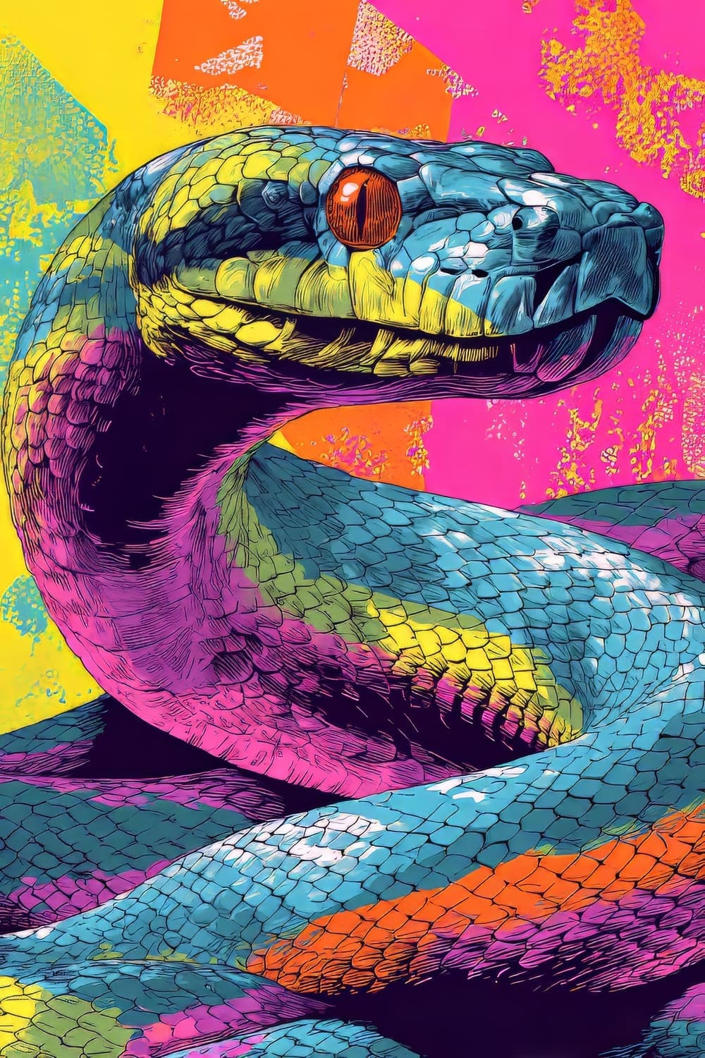 Tableau Anaconda Pop Art
