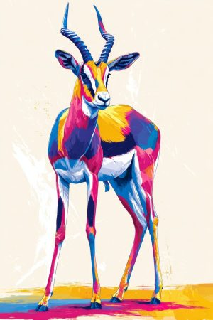 Tableau Antilope Pop Art