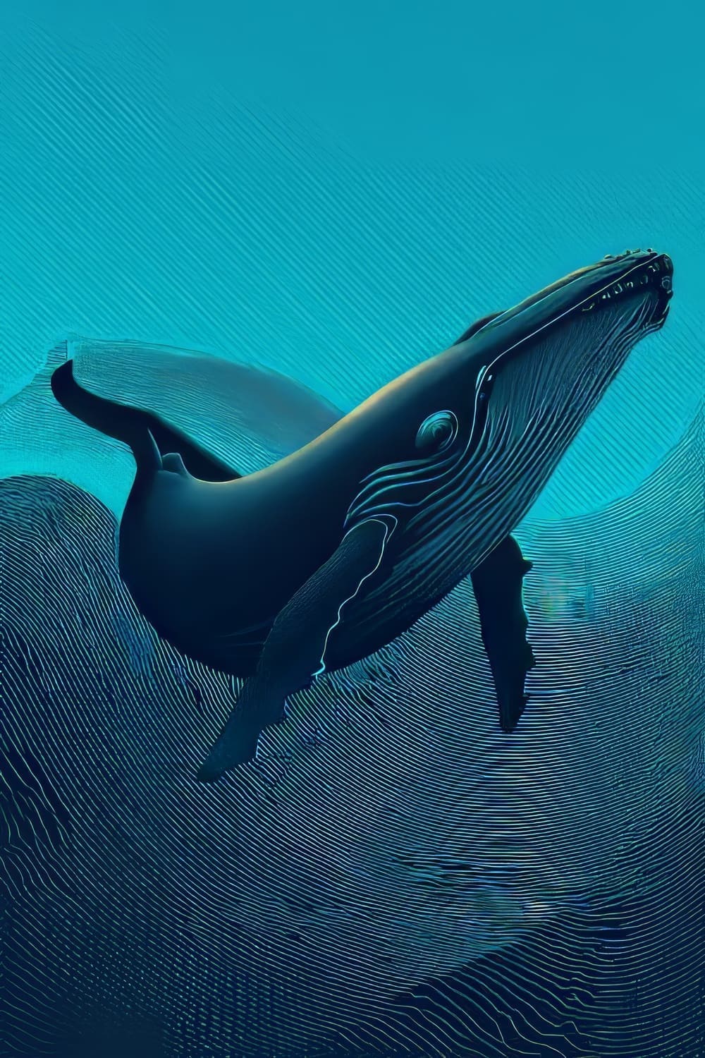 Tableau Baleine Pop Art – Image 2