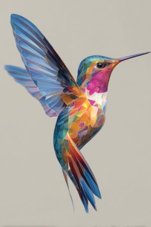Tableau Colibri Pop Art