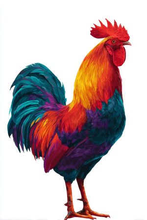 Tableau Coq Pop Art