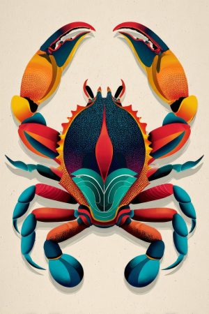 Tableau Crabe Pop Art