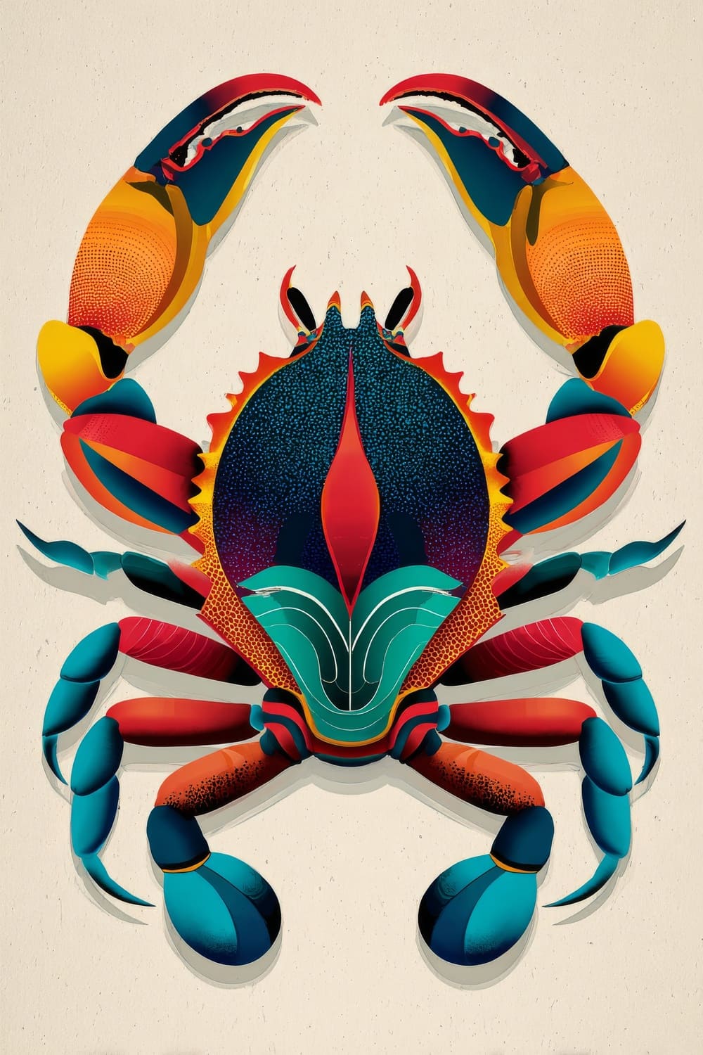 Tableau Crabe Pop Art