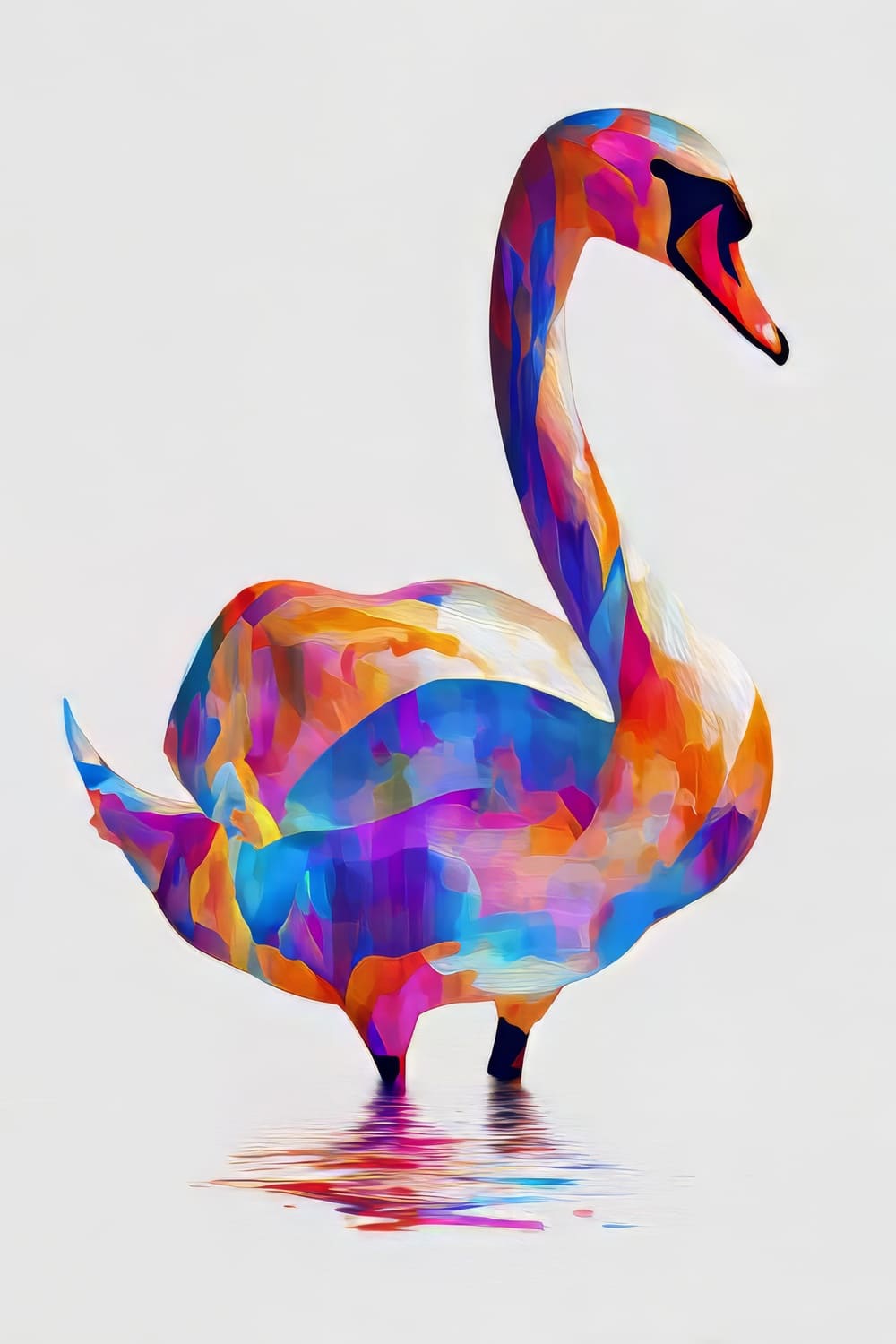 Tableau Cygne Pop Art