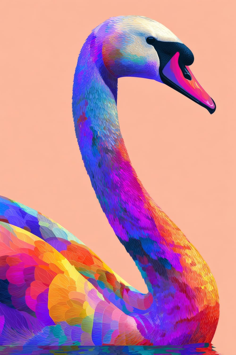 Tableau Cygne Pop Art – Image 2