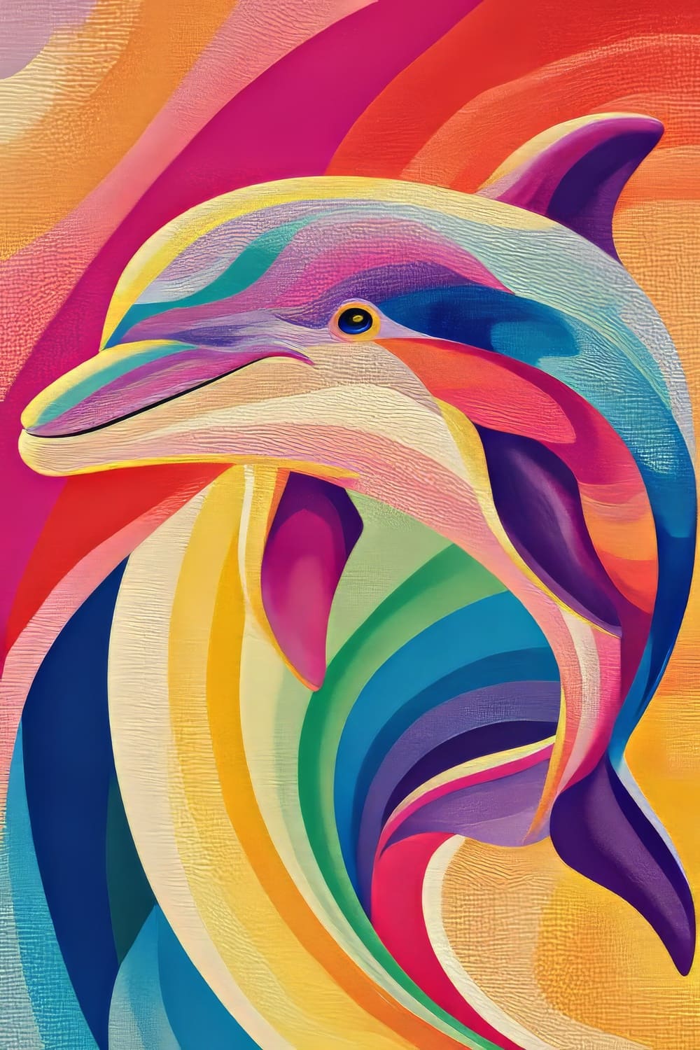 Tableau Dauphin Pop Art