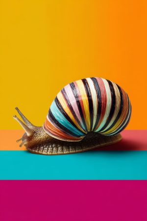 Tableau Escargot Pop Art