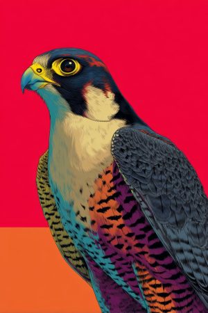 Tableau Faucon Pop Art