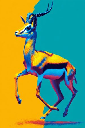 Tableau Gazelle Pop Art
