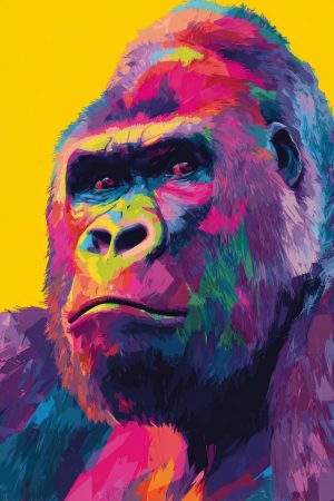 Tableau Gorille Pop Art