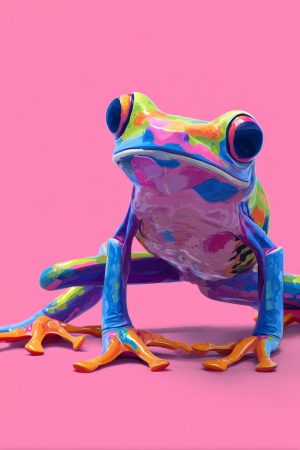 Tableau Grenouille Pop Art