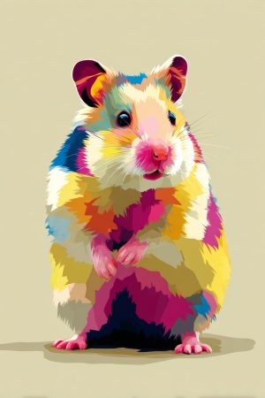 Tableau Hamster Pop Art