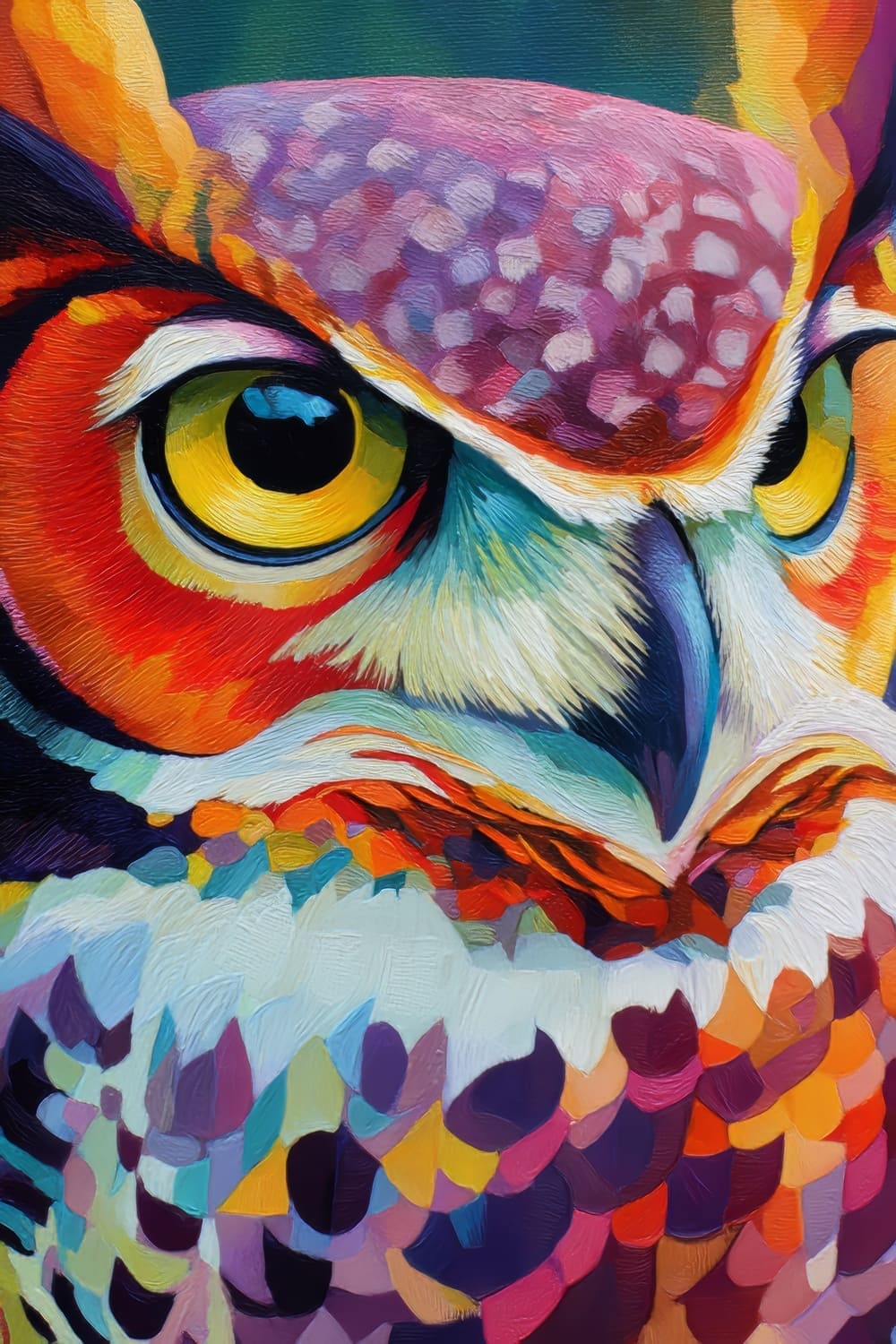 Tableau Hibou Pop Art – Image 3