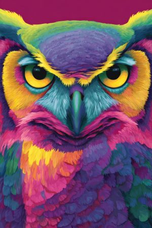 Tableau Hibou Pop Art