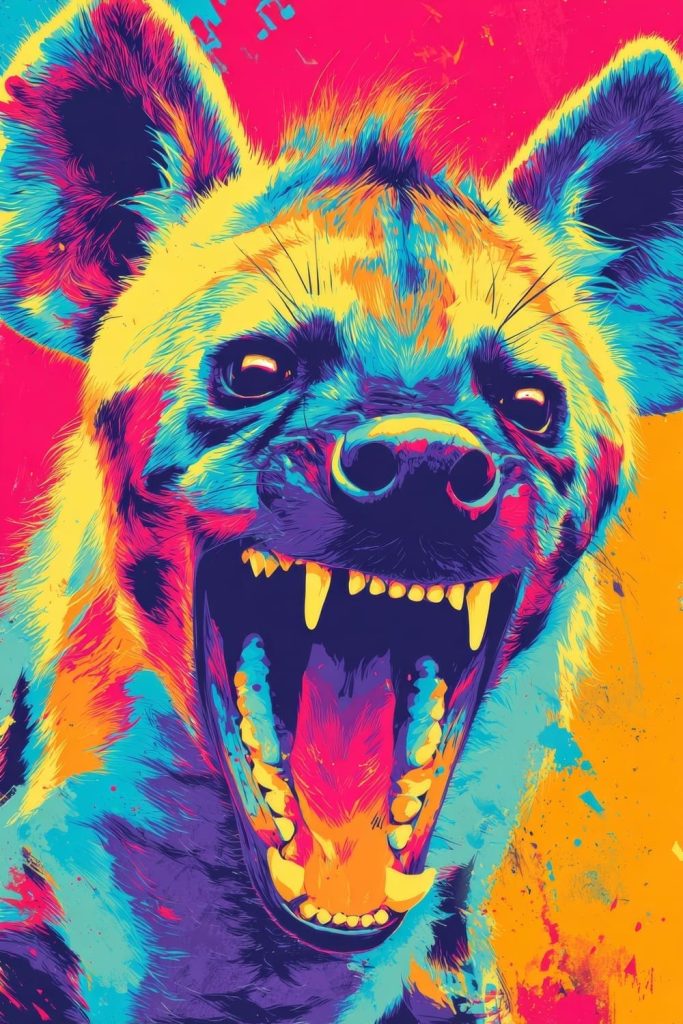 Tableau Hyène Pop Art