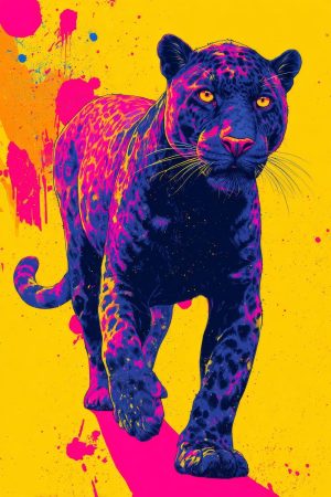 Tableau Jaguar Pop Art