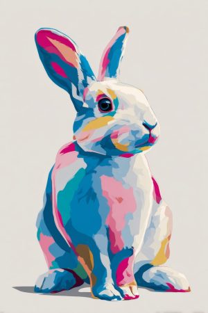 Tableau Lapin Pop Art