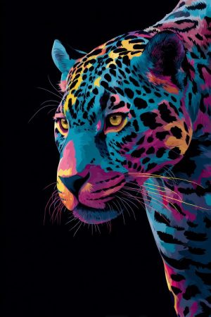 Tableau Léopard Pop Art