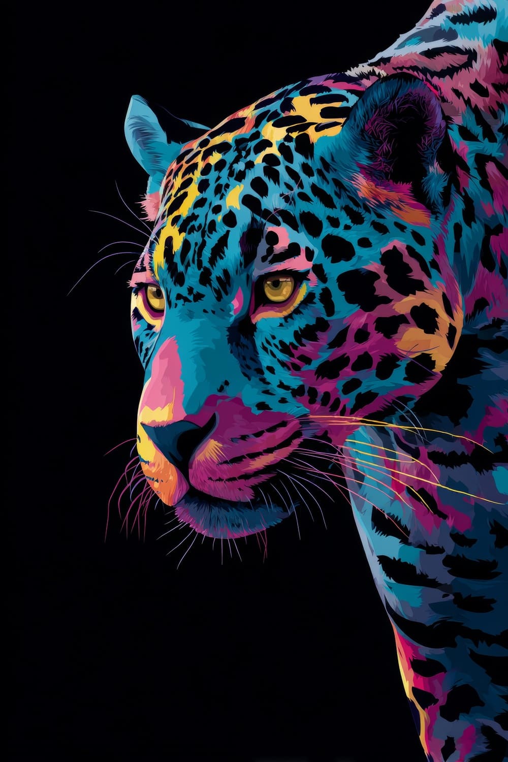 Tableau Léopard Pop Art