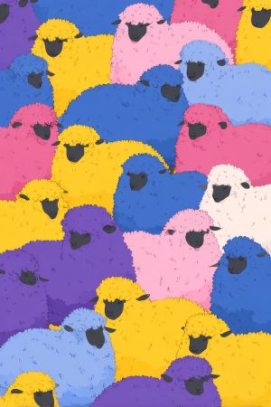 Tableau Mouton Pop Art