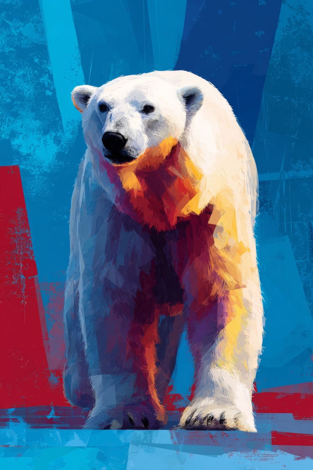 Tableau Ours Polaire Pop Art – Image 2