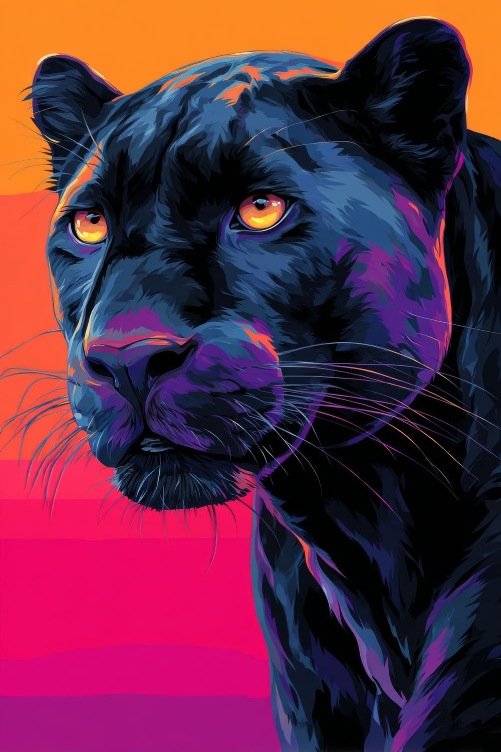 Tableau Panthère Pop Art