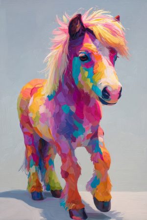 Tableau Poney Pop Art