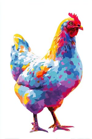 Tableau Poule Pop Art