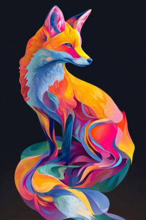 Tableau Renard Pop Art
