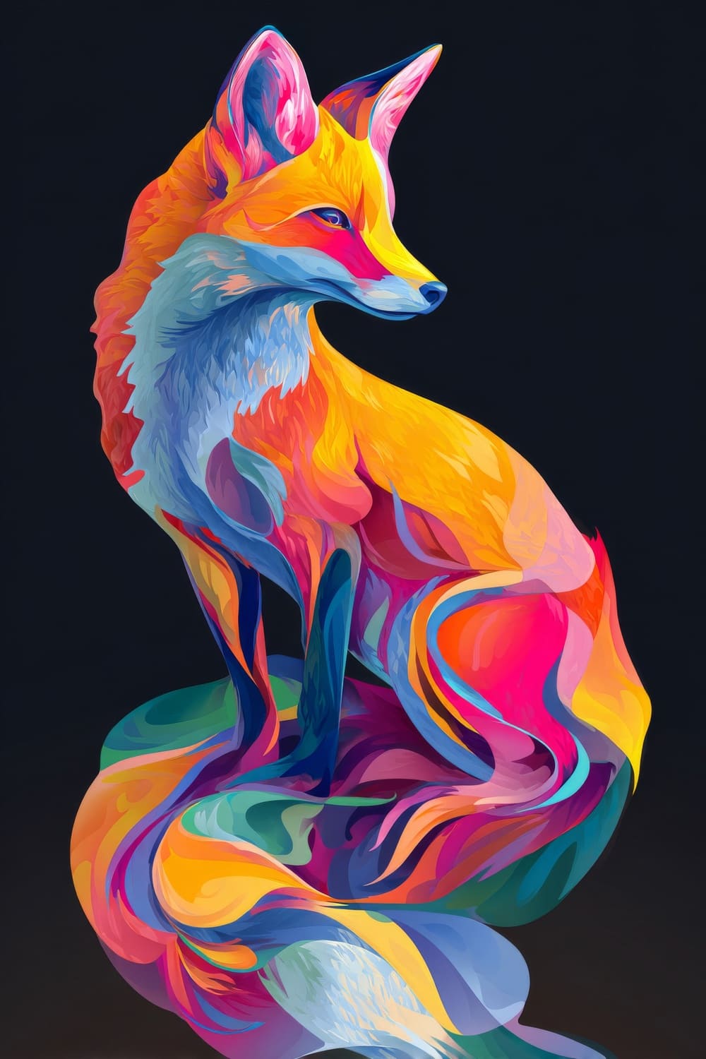 Tableau Renard Pop Art