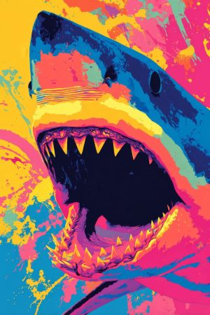 Tableau Requin Pop Art