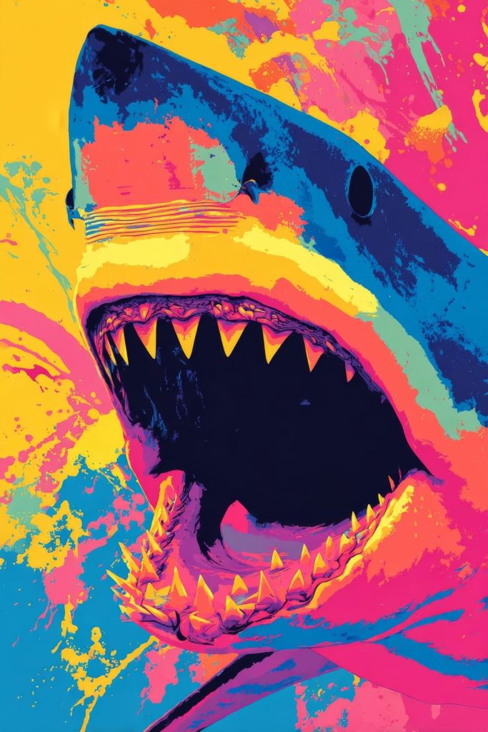 Tableau Requin Pop Art