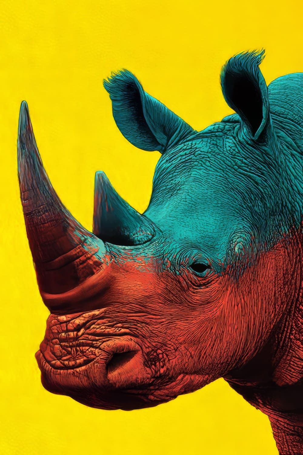 Tableau Rhinoceros Pop Art