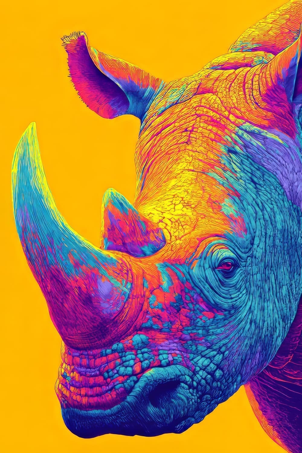 Tableau Rhinoceros Pop Art – Image 2