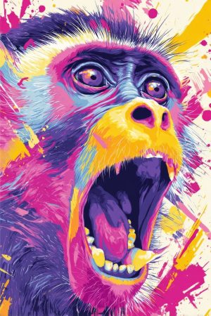 Tableau Singe Pop Art