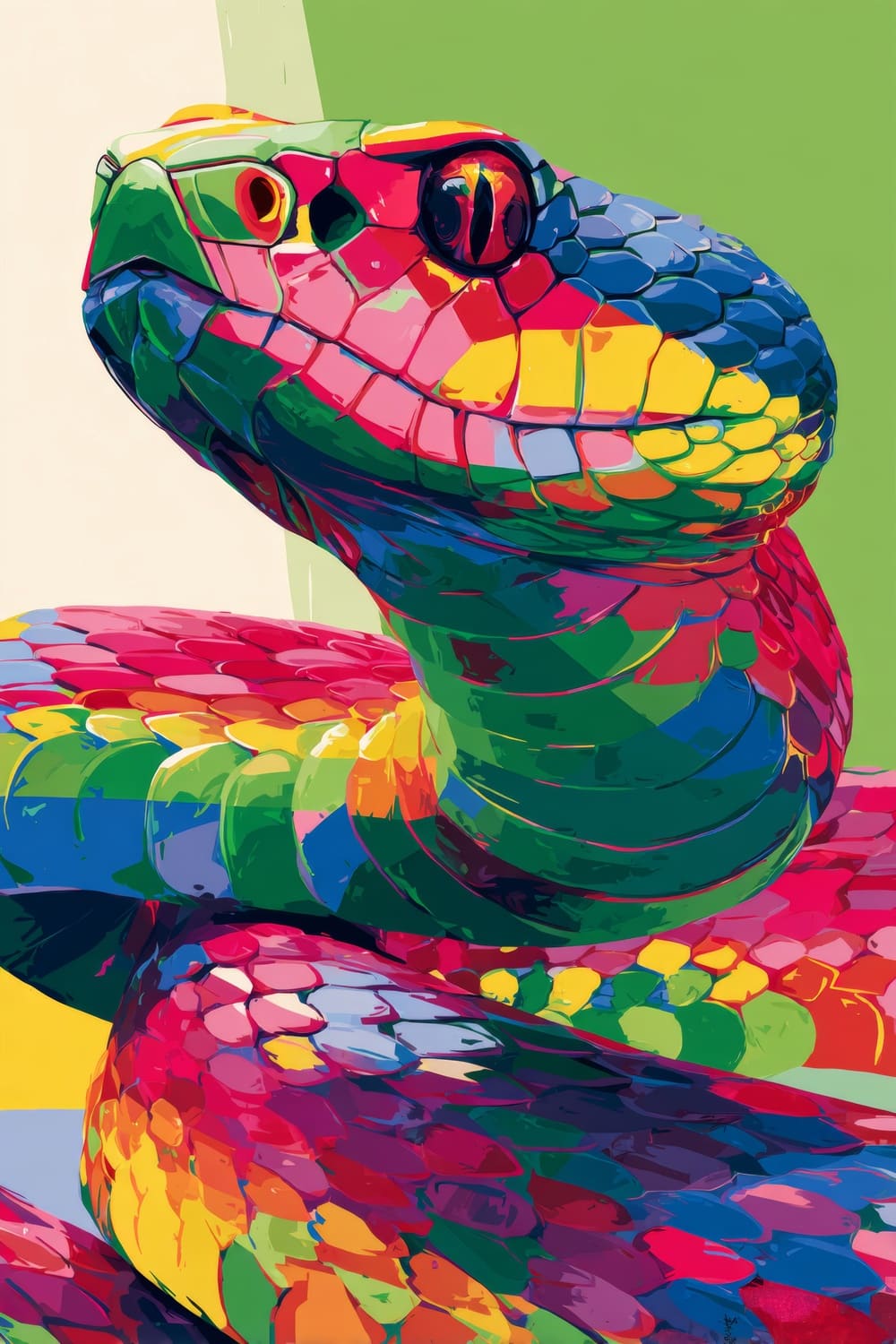 Tableau Vipère Pop Art