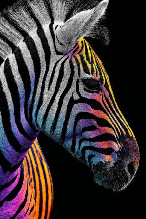 Tableau Zèbre Pop Art