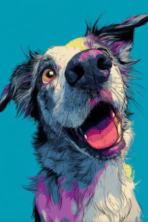 Tableau Chien Pop Art