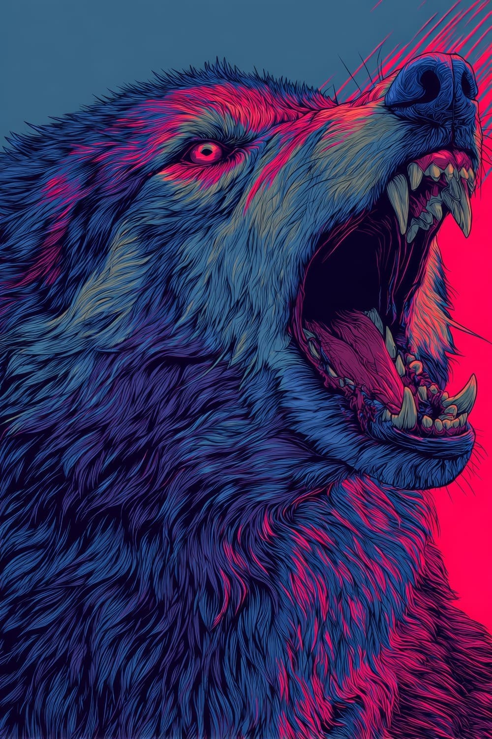 Tableau Loup Pop Art – Image 7